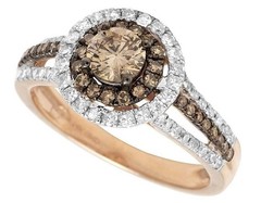Art Deco 2.10 Ct Peach Morganite Vintage Engagement Ring 14K Rose Gold FN