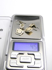 Silver earrings — contemporary minimalism, 1990–2000