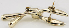 Antique 30s Signed Reinad Mad Cartoon Bugs Bunny Rabbit Enamel Brooch Pin 2.25″