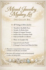 Vintage Mixed Estate Jewelry Mystery Lot – One Gallon Bag – 925 SILVER INCLUDED!