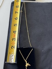 Vintage Scissortail Yellow Gold Plated Necklace