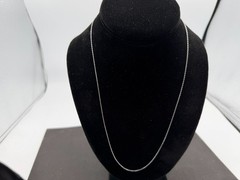 1.06g Vintage Sterling Silver 925 Adjustable Cable Chain Necklace 21 in M