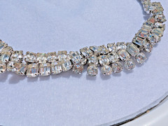 Spectacular Eisenberg signed twisted crystal necklace