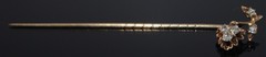 Antique 9ct Gold Old Cut Diamond Stick Pin 0.35 Carat