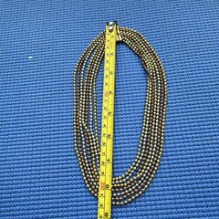 Vintage 1930s Art Deco multi-strand ball chain necklace and bracelet set.