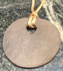 Vintage Midcentury Moderne 1970’s Artisan Ceramic Pendant Necklace