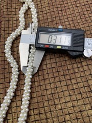 Vintage Strand Clustered Faux Pearls Beaded 57″ Lariat Necklace