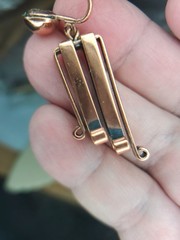 Vntg MCM Jewelry Chandelier Earrings Unsigned Matisse Renoir Copper Clip On