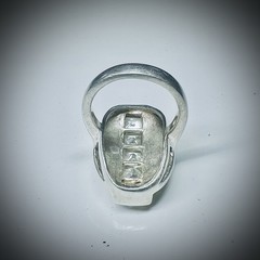 Sterling Silver 925 Princess Cut CZ Channel Set Cocktail Ring Art Deco Sz6 9.60g