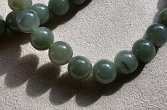 Certified Burma Grade A Jadeite Green Bead Necklace 9mm