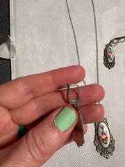Vintage Rostov Finift Jewelry Matching Set- Necklace and Earrings