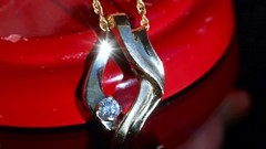 14k multi tone gold pendant 0.24ct natural diamond 0.93″ slide charm 5.70g N3645