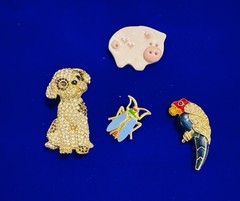 Animal Designer Brooch Pin Lot Of 24 MYLU AVON Liz Claiborne Nancy Wolff AAi