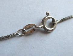LOT 2 – 18in STERLING SILVER CHAIN NECKLACES BOX S 3.5mm VINTAGE USED