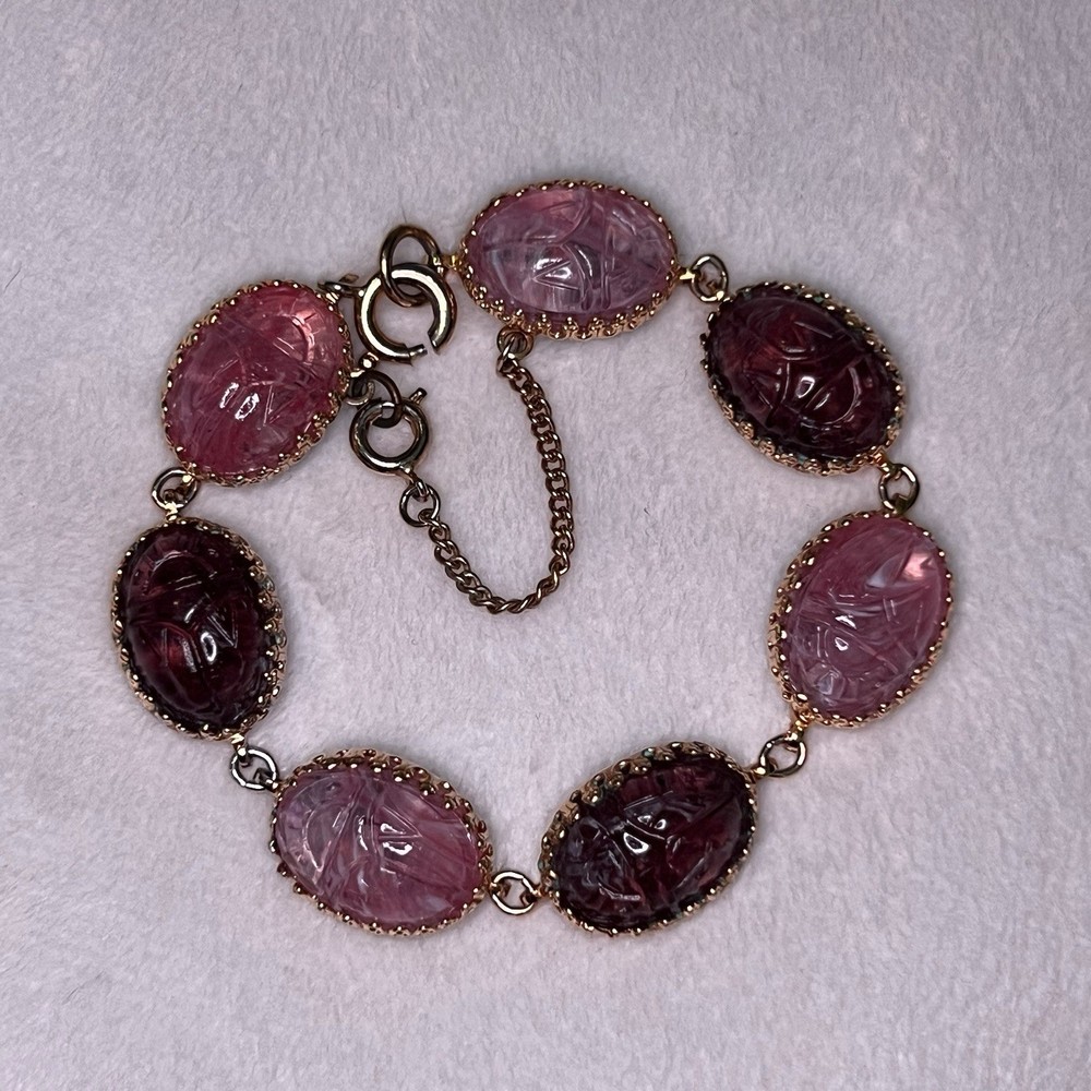 Vintage Hobe Scarab Link Bracelet