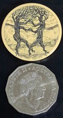 K McClelland Scrimshaw Resin Brooch “The Dancing” Tree Signed Pin