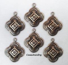 #0216 SMALL ANTIQUED GOLD CELTIC PENDANT/ER DROP W/TOP HANG RING – 6 Pcs