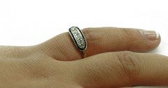 Antique 1890’s Edwardian Period Diamond Calibrated Sapphire 18k Gorgeous Ring