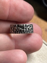 4g Vintage 925 Sterling silver NATIVE AMERICAN ? Storyteller Ring sz 5.5