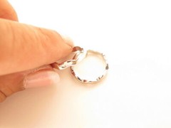 Vintage 2.5mm Wave Stackable White Gold Plated Esposito Ring 14K GE ESPO*A795