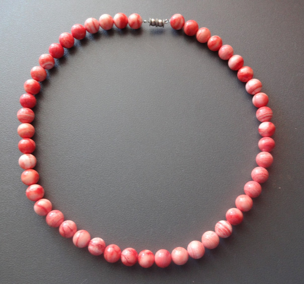 Vintage Pink Salmon /Angel Skin Coral Necklace Beads 84 gr