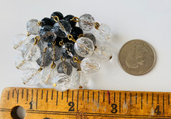 Vintage West Germany Bead Jewelry Waterfall Cluster Cascading Brooch Pin