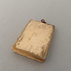Vintage 20s Art Deco Marathon Rose Gold Tone Rectangular Locket Photo Pocket