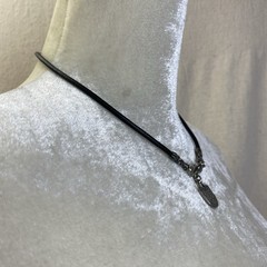 Primal Silver Co. Bali Sterling 925 Black Leather Cord Choker Necklace 2008