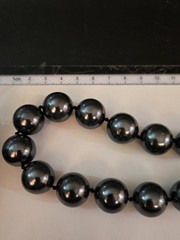 Vintage Gun Metal Grey Beaded Carolee Costume Necklace