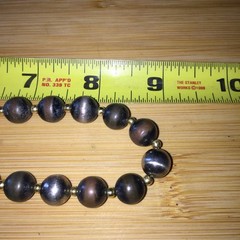 Vintage Beaded Necklace Gold Tone Lucite Multi-Color Chunky Beads Career