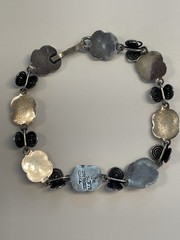 Mid-Century Taxco Sterling Silver 925 Flower & Spiral Bracelet