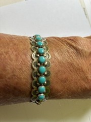 Vintage Nickel Silver Bell Bracelet