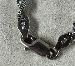 VTG FAS Sterling Silver Twisted Chain Necklace 18”