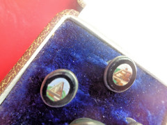 Micro Mosaic Booch & Collar Stud Button Set Italian Victorian Antique c1880s