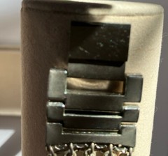 Vintage Mesh Chain And Abalone Fashion Watch Mother Of Pearl Face Quartz Works