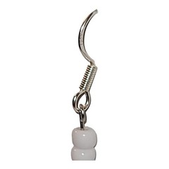 Multi-color Pink White Art Glass Bead Dangle Earrings 925 Sterling Silver 2″