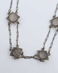 Liz Palacios SF Vintage Crystal Festoon Necklace Filigree Multistrand Art Deco