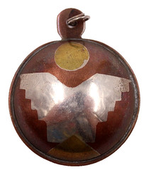 Vtg Mixed Metal Thunderbird Pendant Sterling Silver Copper Brass Southwest