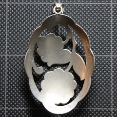 TEKA Studio .900 Silver Rose Flower Pendant Germany Theodor Klotz hand made