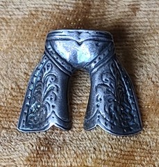 Vintage 1930’s Sterling Silver Cowboy Chaps Scarf Bandana Ring Americana