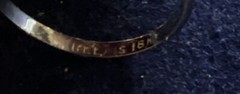 Antique Vintage Belais 18k White Gold Band 1 Gram Approx Ring Size 5.5