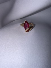 Antique Ruby 24K Ring