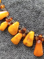 Vintage Natural Handmade Raw Amber Necklace Baltic Butterscotch Egg Yolk 75G 29″