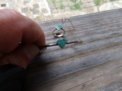 Sterling 925 Silver turquoise Bracelet and Ring size 6.5