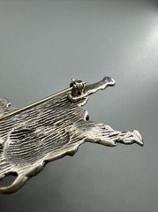Vintage Hartmans Durango Cowboy 925 Sterling Silver Buffalo Bull Rider Brooch