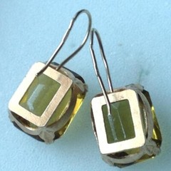 Huge Vintage USSR Gilding Silver 875 Alpanite Stone Classic Women’s Jewelry