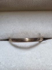 Vintage 14K Yellow Gold Bristol Grooved Eternity Band Wedding Band Ring Size 7.5