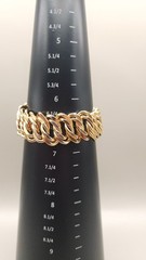 Vintage MONET Signed Chunky Gold Tone Double Curb Link Bracelet Heavy 2.1oz 7″