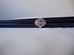 VTG PINK TOPAZ AMETHYST CITRINE W/ MARCASITE RING STERLING SILVER 925 SZ 6.5