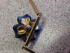 GUCCI signed 18k Gold Diamond and Lapis Lazuli Necklace Make Offer